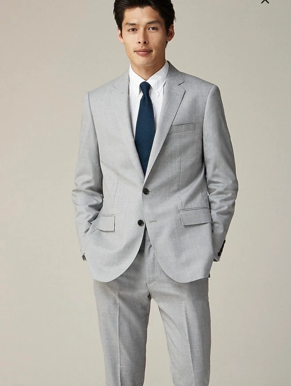 J Crew Ludlow Slim-fit suit jacket in Italian wool Size 41R Gray NEW!